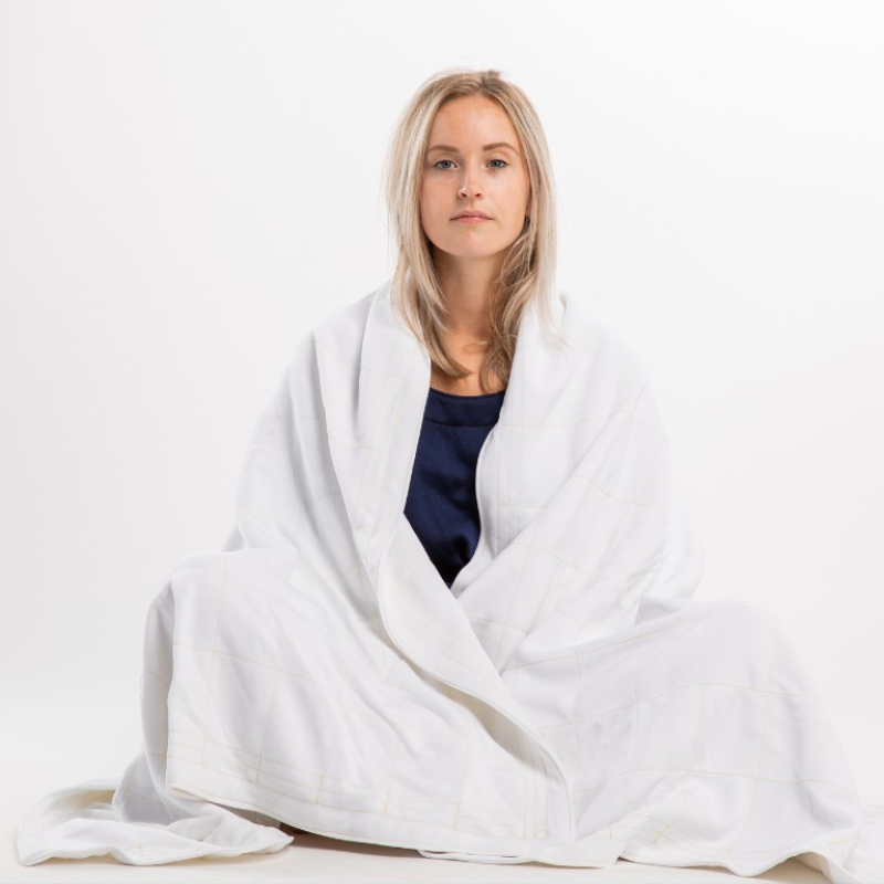 Tetcon Tear-Resistant Fleeced Anti-Suicide Blanket (White)